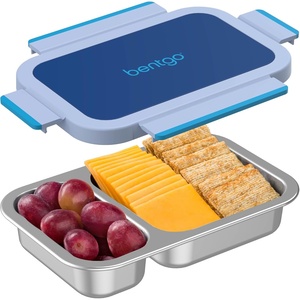 image:imageBentgo Stainless Steel Snack Box LeakProof 2 Compartments 2Cup CapacityNavy