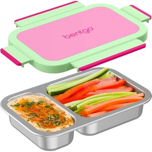image:imageBentgo Stainless Steel Snack Box LeakProof 2 Compartments 2Cup CapacityStrawberry