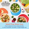 image:imageBentgo Easyboxes SaladtoGo Containers  8Piece Set 4 Bowls LeakProof Dressing Cups BuiltIn amp 4 Fitted Lids Seal in Freshness ReusableBPAFree for Salad Pasta amp Cereal Jewel BrightsClassic