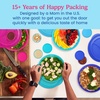 image:imageBentgo Easyboxes SaladtoGo Containers  8Piece Set 4 Bowls LeakProof Dressing Cups BuiltIn amp 4 Fitted Lids Seal in Freshness ReusableBPAFree for Salad Pasta amp Cereal Jewel BrightsJewel Brights