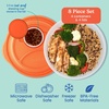 image:imageBentgo Easyboxes SaladtoGo Containers  8Piece Set 4 Bowls LeakProof Dressing Cups BuiltIn amp 4 Fitted Lids Seal in Freshness ReusableBPAFree for Salad Pasta amp Cereal Jewel BrightsClassic