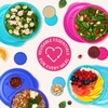 image:imageBentgo Easyboxes SaladtoGo Containers  8Piece Set 4 Bowls LeakProof Dressing Cups BuiltIn amp 4 Fitted Lids Seal in Freshness ReusableBPAFree for Salad Pasta amp Cereal Jewel BrightsJewel Brights