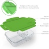 image:imageBentgo Glass Lunch Box LeakProof 3Compartment 5Cup Capacity  Meal Prep Portion Control Microwave Oven Freezer amp TopRack Dishwasher Safe GrayGreen