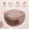 image:imageBentgo Glass Salad Container  76Cup Salad Bowl with Airtight Lid LeakProof Sauce Container 4Compartment Bento Tray amp Reusable Fork  BPAFree for Meal Prep Office amp More Black OnyxMod Curve  Desert Rose