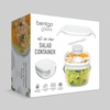 image:imageBentgo Glass Salad Container  76Cup Salad Bowl with Airtight Lid LeakProof Sauce Container 4Compartment Bento Tray amp Reusable Fork  BPAFree for Meal Prep Office amp More Black OnyxWhite