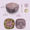image:imageBentgo Glass Salad Container  76Cup Salad Bowl with Airtight Lid LeakProof Sauce Container 4Compartment Bento Tray amp Reusable Fork  BPAFree for Meal Prep Office amp More Black OnyxFloral Maximalist  Bouquet