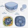 image:imageBentgo Glass Salad Container  76Cup Salad Bowl with Airtight Lid LeakProof Sauce Container 4Compartment Bento Tray amp Reusable Fork  BPAFree for Meal Prep Office amp More Black OnyxLight Blue