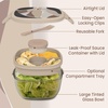 image:imageBentgo Glass Salad Container  76Cup Salad Bowl with Airtight Lid LeakProof Sauce Container 4Compartment Bento Tray amp Reusable Fork  BPAFree for Meal Prep Office amp More Black OnyxInky Abstract  Neutrals