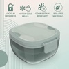 image:imageBentgo Glass Salad Container  76Cup Salad Bowl with Airtight Lid LeakProof Sauce Container 4Compartment Bento Tray amp Reusable Fork  BPAFree for Meal Prep Office amp More Black OnyxMod Curve  Serene Green