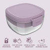 image:imageBentgo Glass Salad Container  76Cup Salad Bowl with Airtight Lid LeakProof Sauce Container 4Compartment Bento Tray amp Reusable Fork  BPAFree for Meal Prep Office amp More Black OnyxLavender
