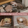 image:imageBentgo Glass Salad Container  76Cup Salad Bowl with Airtight Lid LeakProof Sauce Container 4Compartment Bento Tray amp Reusable Fork  BPAFree for Meal Prep Office amp More Black OnyxMod Curve  Desert Rose