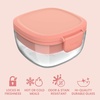 image:imageBentgo Glass Salad Container  76Cup Salad Bowl with Airtight Lid LeakProof Sauce Container 4Compartment Bento Tray amp Reusable Fork  BPAFree for Meal Prep Office amp More Black OnyxCoral