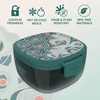 image:imageBentgo Glass Salad Container  76Cup Salad Bowl with Airtight Lid LeakProof Sauce Container 4Compartment Bento Tray amp Reusable Fork  BPAFree for Meal Prep Office amp More Black OnyxFloral Maximalist  Sea