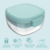 image:imageBentgo Glass Salad Container  76Cup Salad Bowl with Airtight Lid LeakProof Sauce Container 4Compartment Bento Tray amp Reusable Fork  BPAFree for Meal Prep Office amp More Black OnyxCoastal Seaglass