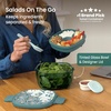 image:imageBentgo Glass Salad Container  76Cup Salad Bowl with Airtight Lid LeakProof Sauce Container 4Compartment Bento Tray amp Reusable Fork  BPAFree for Meal Prep Office amp More Black OnyxFloral Maximalist  Sea