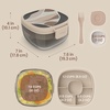 image:imageBentgo Glass Salad Container  76Cup Salad Bowl with Airtight Lid LeakProof Sauce Container 4Compartment Bento Tray amp Reusable Fork  BPAFree for Meal Prep Office amp More Black OnyxInky Abstract  Neutrals