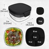 image:imageBentgo Glass Salad Container  76Cup Salad Bowl with Airtight Lid LeakProof Sauce Container 4Compartment Bento Tray amp Reusable Fork  BPAFree for Meal Prep Office amp More Black OnyxBlack Onyx