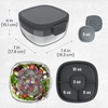 image:imageBentgo Glass Salad Container  76Cup Salad Bowl with Airtight Lid LeakProof Sauce Container 4Compartment Bento Tray amp Reusable Fork  BPAFree for Meal Prep Office amp More Black OnyxDark Gray