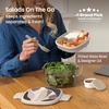 image:imageBentgo Glass Salad Container  76Cup Salad Bowl with Airtight Lid LeakProof Sauce Container 4Compartment Bento Tray amp Reusable Fork  BPAFree for Meal Prep Office amp More Black OnyxInky Abstract  Neutrals