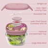 image:imageBentgo Glass Salad Container  76Cup Salad Bowl with Airtight Lid LeakProof Sauce Container 4Compartment Bento Tray amp Reusable Fork  BPAFree for Meal Prep Office amp More Black OnyxRose