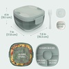 image:imageBentgo Glass Salad Container  76Cup Salad Bowl with Airtight Lid LeakProof Sauce Container 4Compartment Bento Tray amp Reusable Fork  BPAFree for Meal Prep Office amp More Black OnyxMod Curve  Serene Green