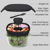 image:imageBentgo Glass Salad Container  76Cup Salad Bowl with Airtight Lid LeakProof Sauce Container 4Compartment Bento Tray amp Reusable Fork  BPAFree for Meal Prep Office amp More Black OnyxBlack Onyx