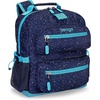 image:imageBentgo Kids 5Compartment Lunch Box Set With Insulated Lunch Bag and Lightweight 14 Kids Backpack Confetti Edition  Abyss Blue