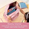 image:imageBentgo Kids 5Compartment Lunch Box Set With Lightweight 14 Kids Backpack Glitter Edition  Petal Pink