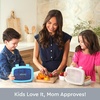image:imageBentgo Kids 5Compartment Lunch Box Set With Lightweight 14 Kids Backpack Glitter Edition  Silver
