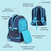 image:imageBentgo Kids 5Compartment Lunch Box With Kids 2in1 Backpack amp Insulated Lunch Bag Confetti Edition  Abyss Blue