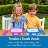 image:imageBentgo Kids Chill Lunch Box GreenNavy With Kids Reusable Plastic Utensils Blue