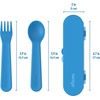 image:imageBentgo Kids Chill Lunch Box GreenNavy With Kids Reusable Plastic Utensils Blue
