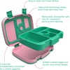 image:imageBentgo Kids Prints 5Compartment BentoStyle Kids Lunch Box Set with Reusable Plastic Utensils Tropical