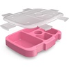 image:imageBentgo Kids Prints Tray with Transparent Cover 5Compartment BPAFree  Meal Prep Portion Control Transparent Lid Freshness Locking Clips Reusable Pink Dots