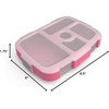 image:imageBentgo Kids Prints Tray with Transparent Cover 5Compartment BPAFree  Meal Prep Portion Control Transparent Lid Freshness Locking Clips Reusable Pink Dots