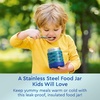 image:imageBentgo Kids Stainless Steel Food Jar and Reusable Plastic Utensils Set Sharks