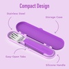 image:imageBentgo Kids Stainless Steel Lunch Box Set With Reusable Stainless Steel Utensils Purple