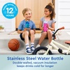 image:imageBentgo Kids Stainless Steel Water Bottle Replacement Straws Set  LeakProof Vacuum Insulated 188 Stainless Steel BPAFree 15 oz Sharks