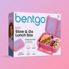image:imageBentgo Kids Stow amp Go LeakProof Lunch Box with BuiltIn Utensil  35Cup Capacity Removable Tray PortionPerfect Compartments for Kids and Teens 2in1 Spoon amp Fork StrawberryLilac