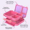 image:imageBentgo Kids Stow amp Go LeakProof Lunch Box with BuiltIn Utensil  35Cup Capacity Removable Tray PortionPerfect Compartments for Kids and Teens 2in1 Spoon amp Fork StrawberryLilac