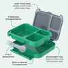 image:imageBentgo Kids Stow amp Go LeakProof Lunch Box with BuiltIn Utensil  35Cup Capacity Removable Tray PortionPerfect Compartments for Kids and Teens 2in1 Spoon amp Fork StrawberryGray Leaf