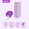 image:imageBentgo Kids Water Bottle Replacement Straws Set 15 oz LeakProof  BPAFree Tritan ShatterResistant SafeSip Spout TopRack Dishwasher Safe Purple