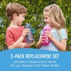 image:imageBentgo Kids Water Bottle Replacement Straws Set 15 oz LeakProof  BPAFree Tritan ShatterResistant SafeSip Spout TopRack Dishwasher Safe Purple