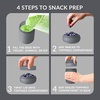 image:imageBentgo Modern BentoStyle Lunch Box Set With Reusable Snack Cup Dark Gray