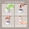 image:imageBentgo Modern BentoStyle Lunch Box Set With Reusable Snack Cup White