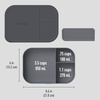 image:imageBentgo Modern Tray with Matte Lid  Reusable BPAFree Meal Prep Containers for Adults with Removable Divider  3 or 4 Compartments for Healthy Portioned Meals At Home amp On the Go NavyDark Gray