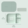 image:imageBentgo Modern Tray with Matte Lid  Reusable BPAFree Meal Prep Containers for Adults with Removable Divider  3 or 4 Compartments for Healthy Portioned Meals At Home amp On the Go NavyMint Green