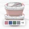 image:imageBentgo Salad Bento Lunch Box Meal Prep Containers 2Pack  4Cup Bowl 3 Food Compartments Dressing Container BuiltIn Utensil SlateBlush Marble