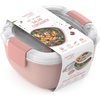 image:imageBentgo Salad Bento Lunch Box Meal Prep Containers 2Pack  4Cup Bowl 3 Food Compartments Dressing Container BuiltIn Utensil SlateBlush Marble