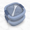 image:imageBentgo Salad Bento Lunch Box Meal Prep Containers 2Pack  4Cup Bowl 3 Food Compartments Dressing Container BuiltIn Utensil SlateSlate